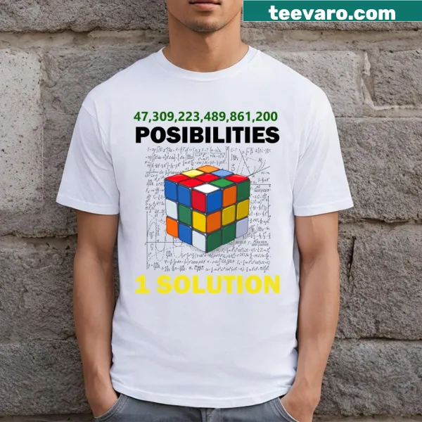 Funny speed cubing t-shirt for math lovers with a humorous quote