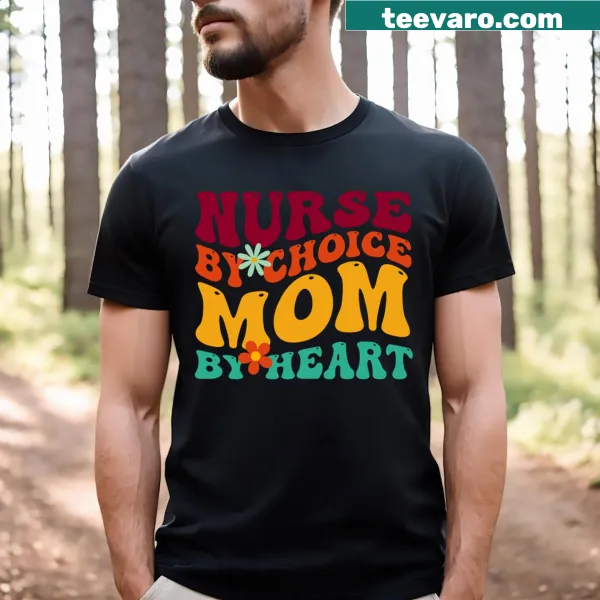 Vintage groovy nurse mom quote t-shirt with fun typography