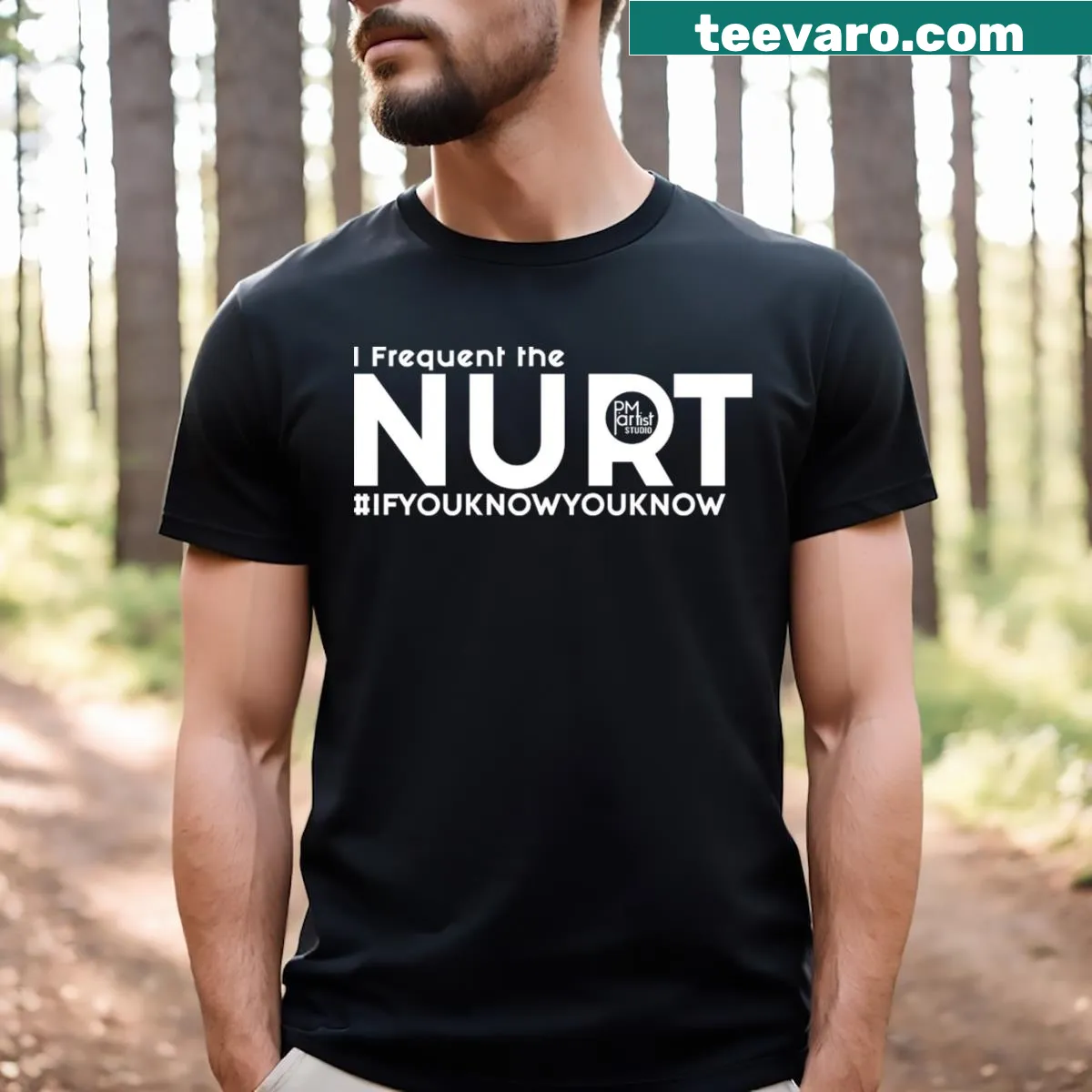 Witty graphic text on a humorous casual t-shirt — on a men's t-shirt