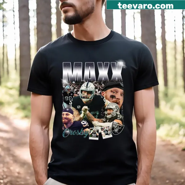 Vintage-inspired Max Crosby T-shirt with faded graphic