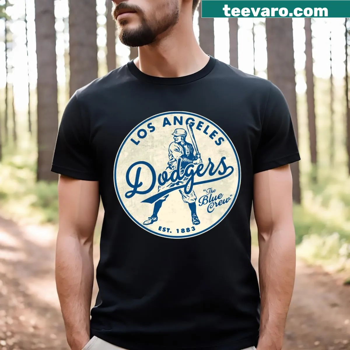 Vintage Los Angeles Dodgers T-shirt with classic logo design — on a men's t-shirt