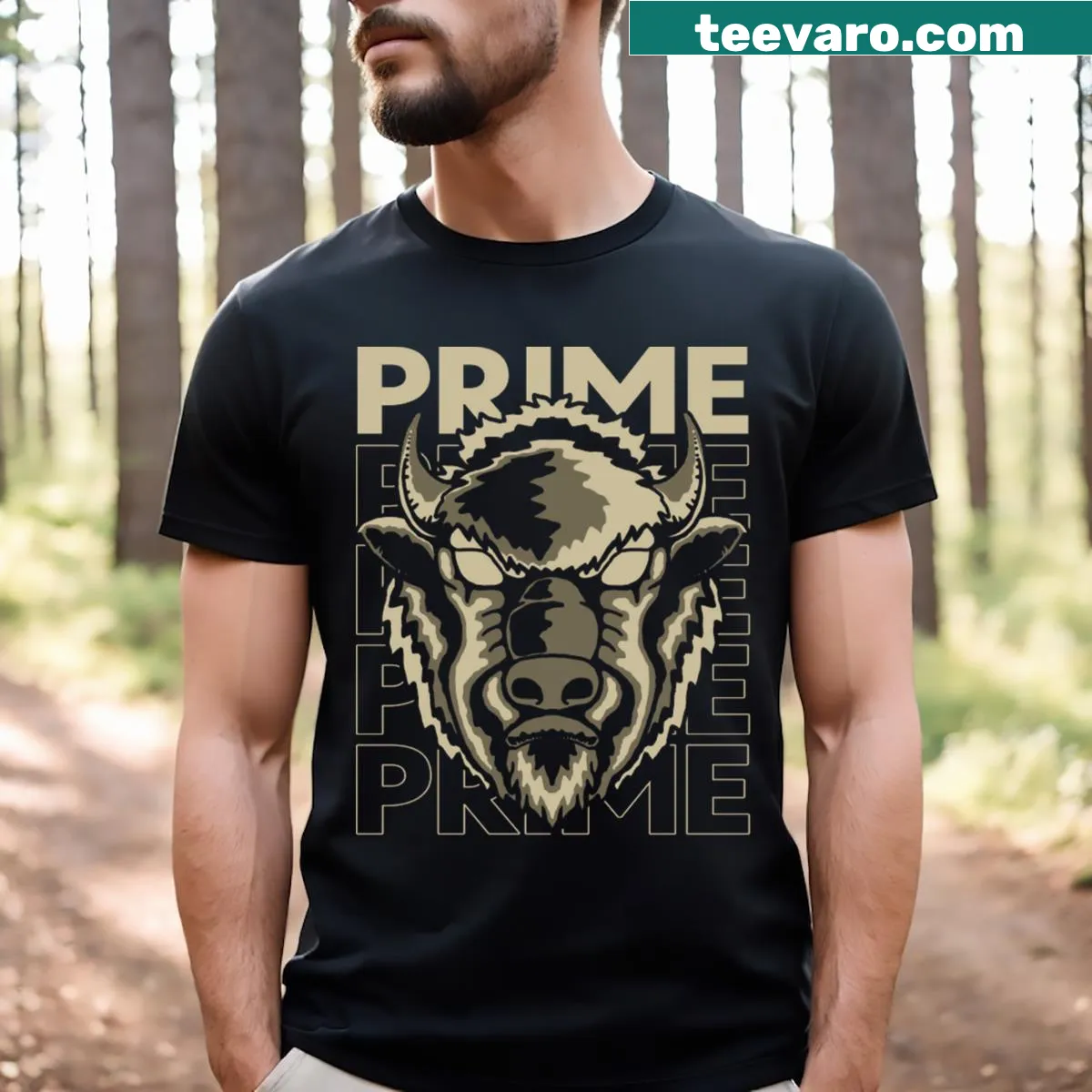 Vintage-style Prime Time Colorado T-shirt with mountain design — on a men's t-shirt
