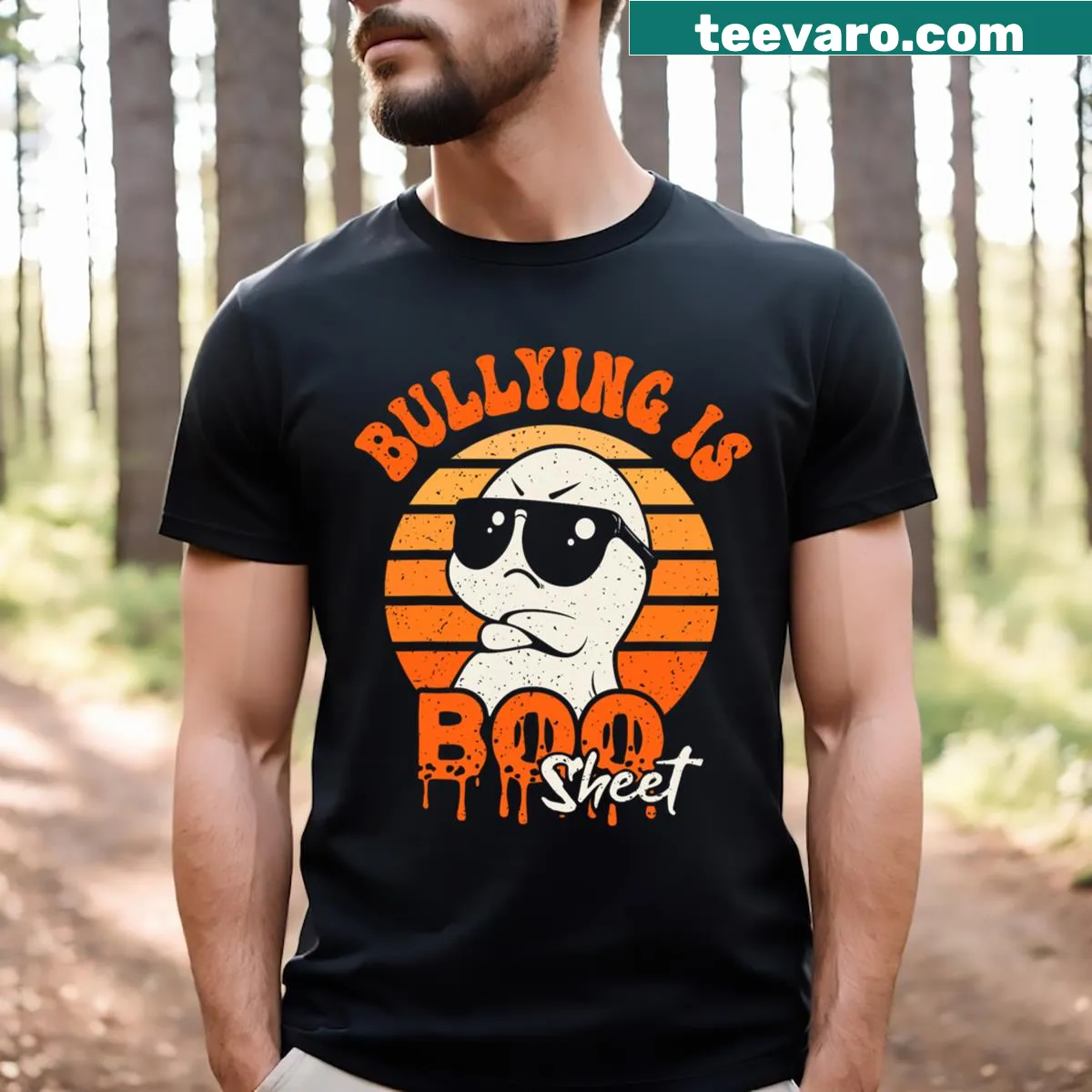 T-shirt promoting anti-bullying awareness with a catchy phrase — on a men's t-shirt