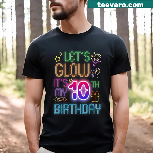 Funny birthday t-shirt for 10-year-old with playful design