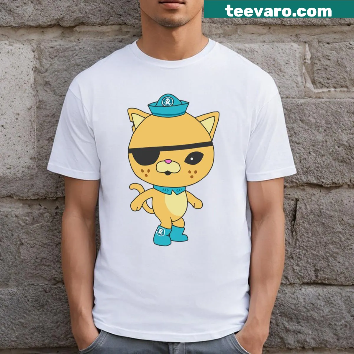 T-shirt featuring playful Octonauts character illustrations — on a men's t-shirt