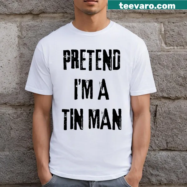 Cute Tin Man graphic t-shirt for Halloween celebrations.
