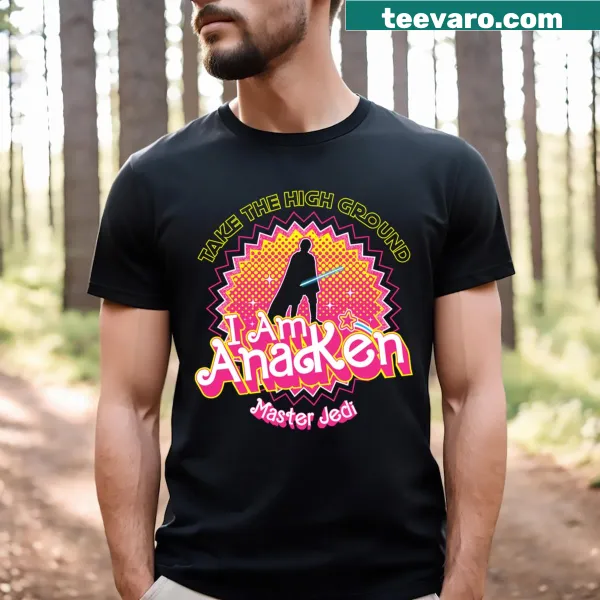 Funny Anakin T-shirt referencing the 'high ground' quote from Star Wars.