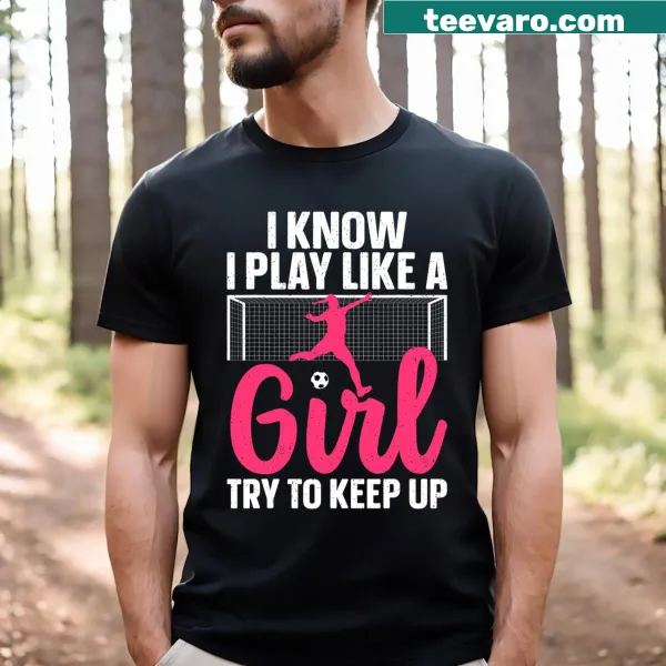 Soccer graphic on a t-shirt for girls