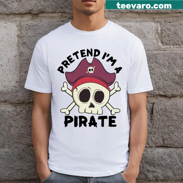 Funny pirate skull t-shirt for kids with a Halloween theme
