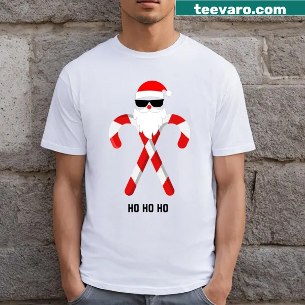 Playful Santa graphic t-shirt for the holidays