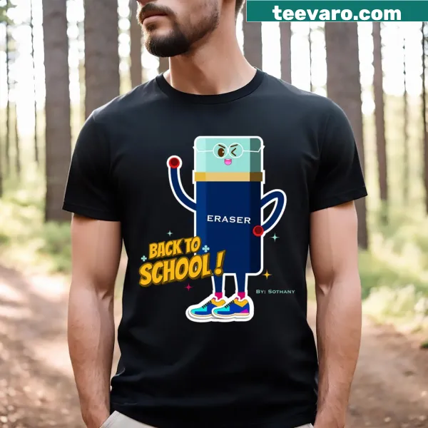Humorous back to school graphic T-shirt with playful text