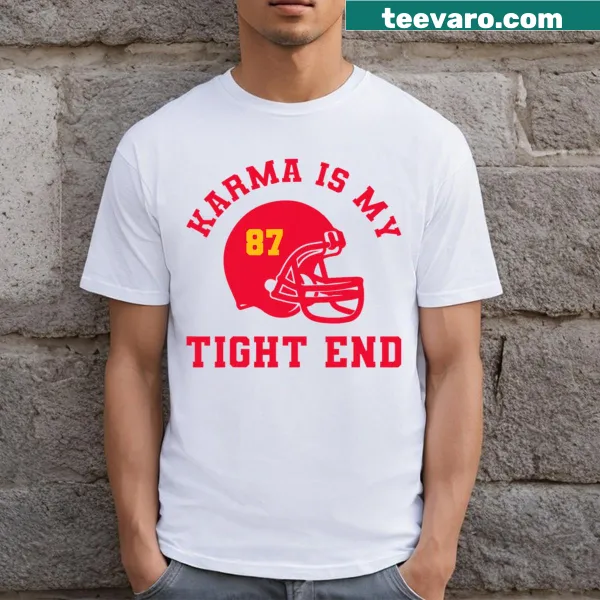 American Football t-shirt with humorous 'Karma' graphic
