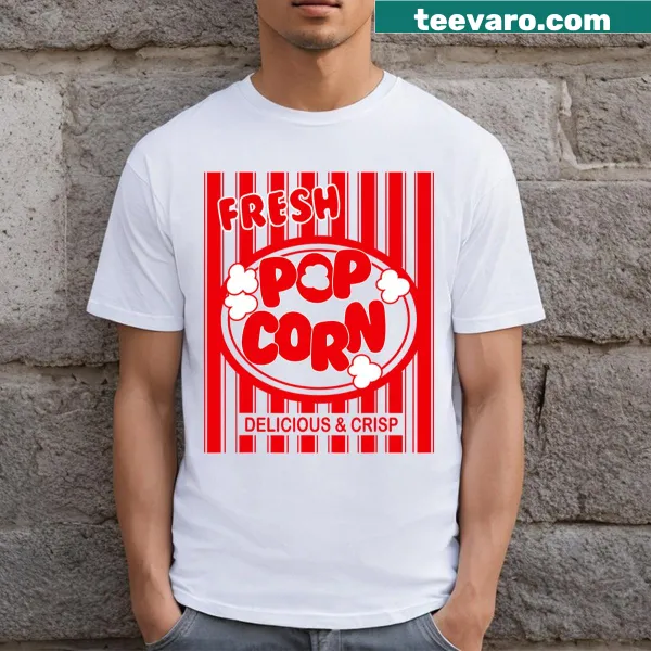 Cartoon-style popcorn design Halloween costume T-shirt