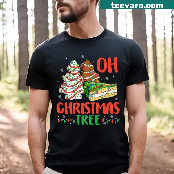 Festive T-shirt featuring Christmas cakes and names for cake lovers