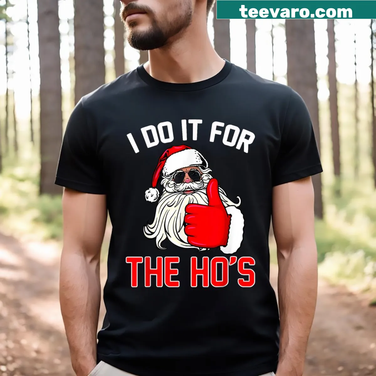 Funny Christmas t-shirt with inappropriate humor for men — on a men's t-shirt