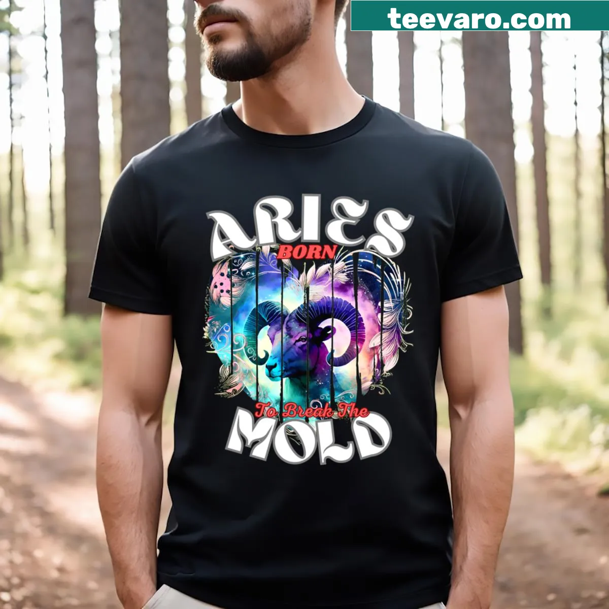 Bold t-shirt for Aries with a motivational message — on a men's t-shirt