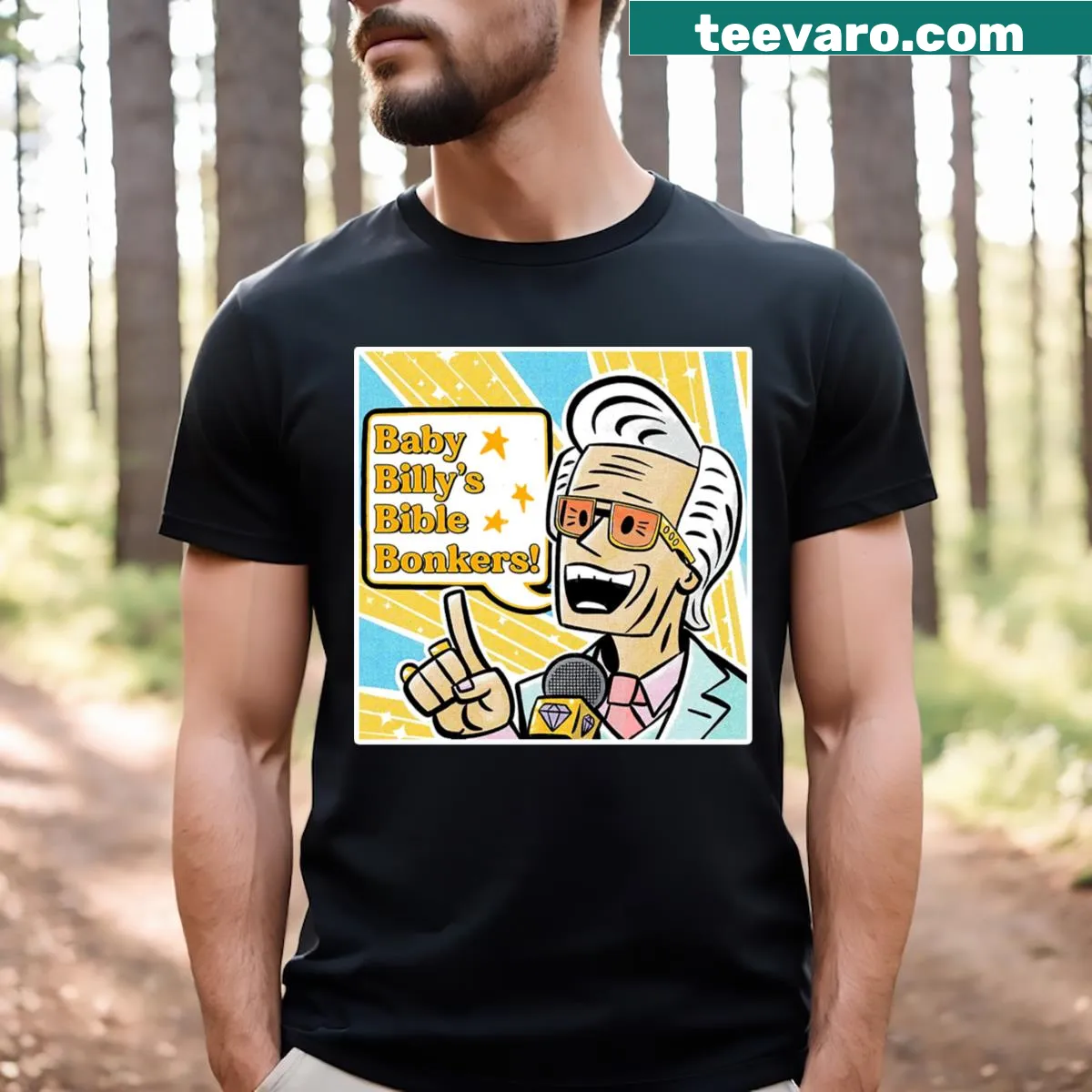 Funny Baby Billy cartoon design on a T-shirt for kids — on a men's t-shirt