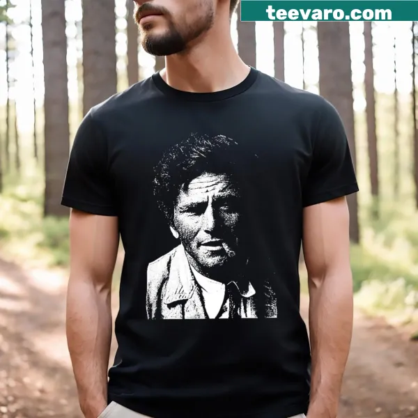 Vintage-style Columbo T-shirt featuring a detective silhouette