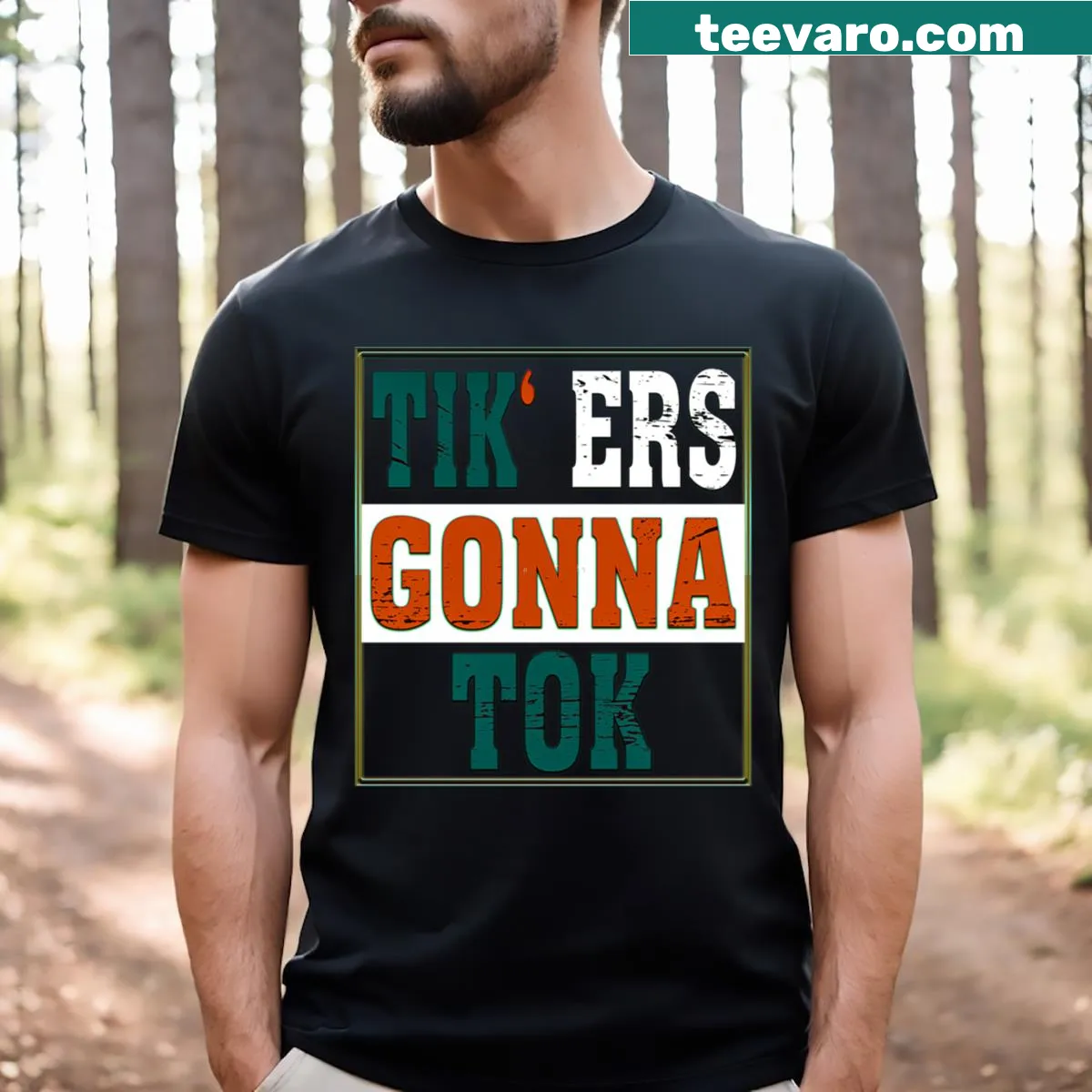 Trendy T-shirt with a funny social media meme design — on a men's t-shirt