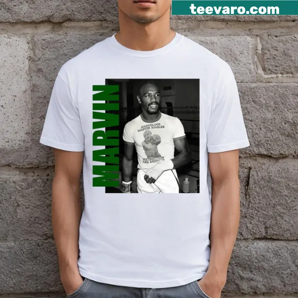 Retro T-shirt featuring Marvin Hagler fan art from the 90s