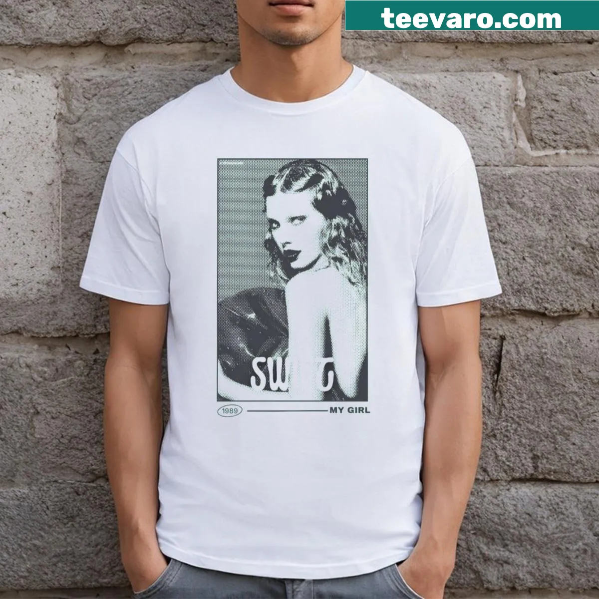 Tribute t-shirt featuring typography inspired by the song My Girl — on a men's t-shirt