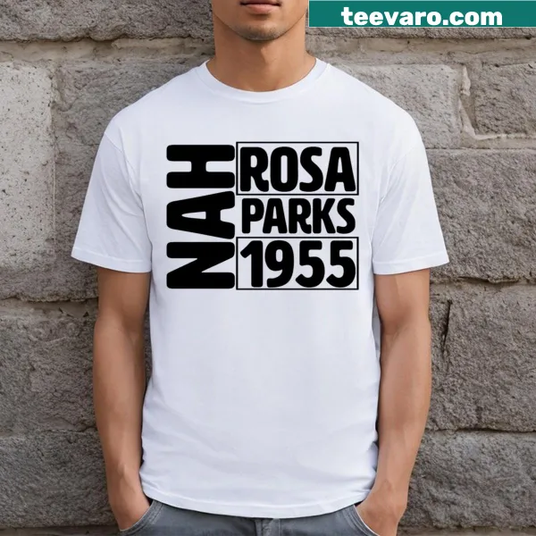 Rosa Parks quote printed on a black T-shirt