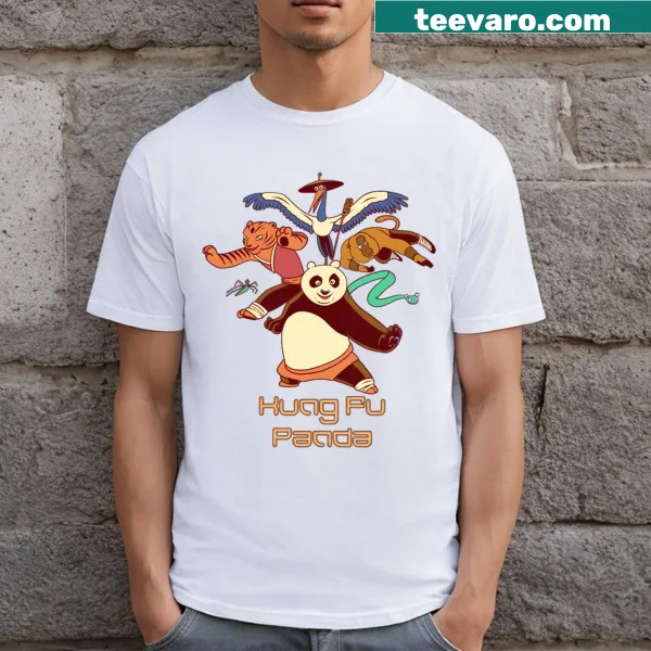 Retro Kung Fu Panda t-shirt featuring iconic character design