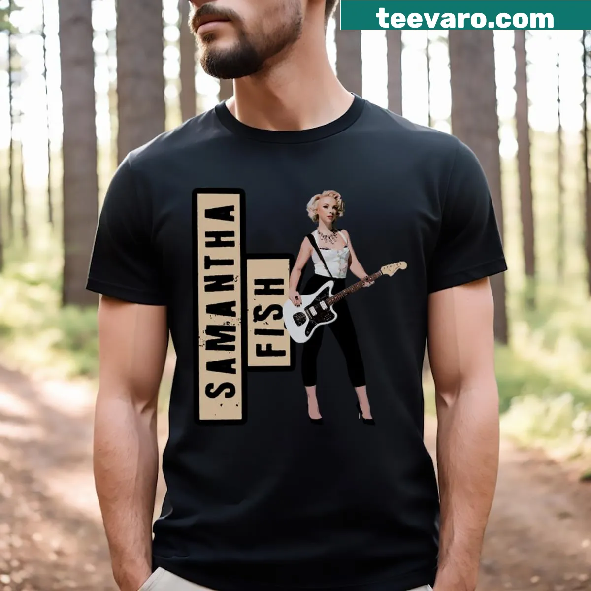 Typography t-shirt featuring 'Love On The Side' by Samantha Fish — on a men's t-shirt