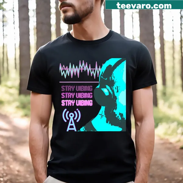 T-shirt featuring playful typography about music frequencies