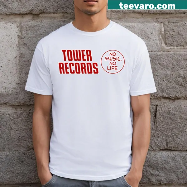 T-shirt featuring the Tower Records and Books logo