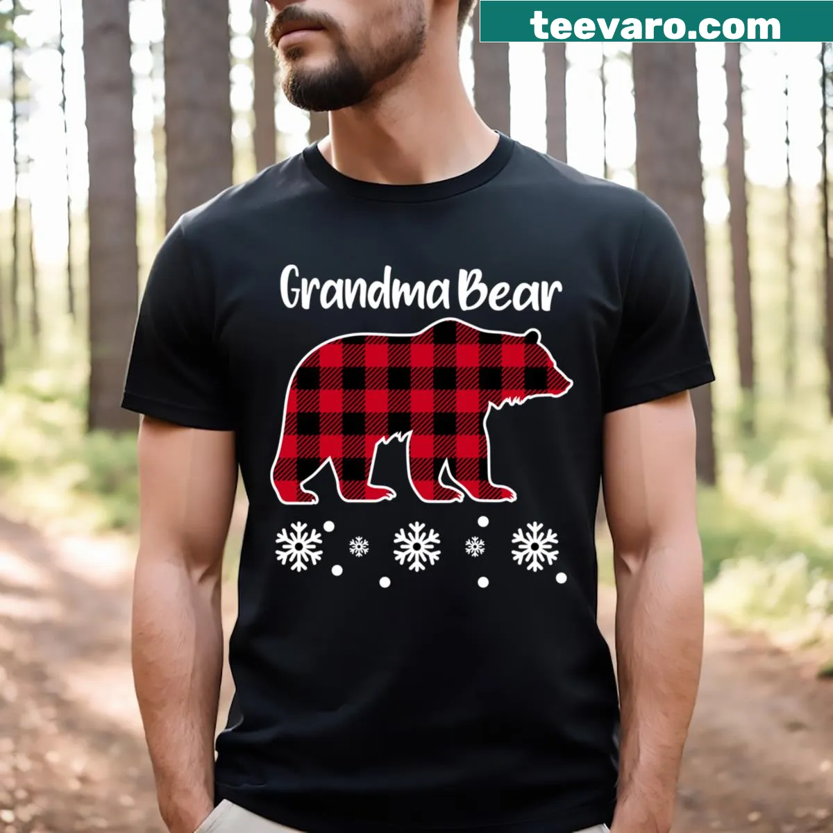 T-shirt with a cute "Grandma Bear" graphic for family moments. — on a men's t-shirt