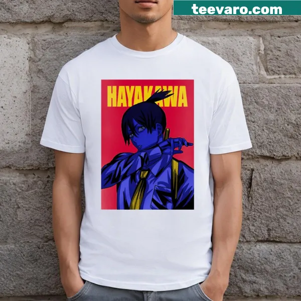 Illustration of Chainsaw Man on a t-shirt