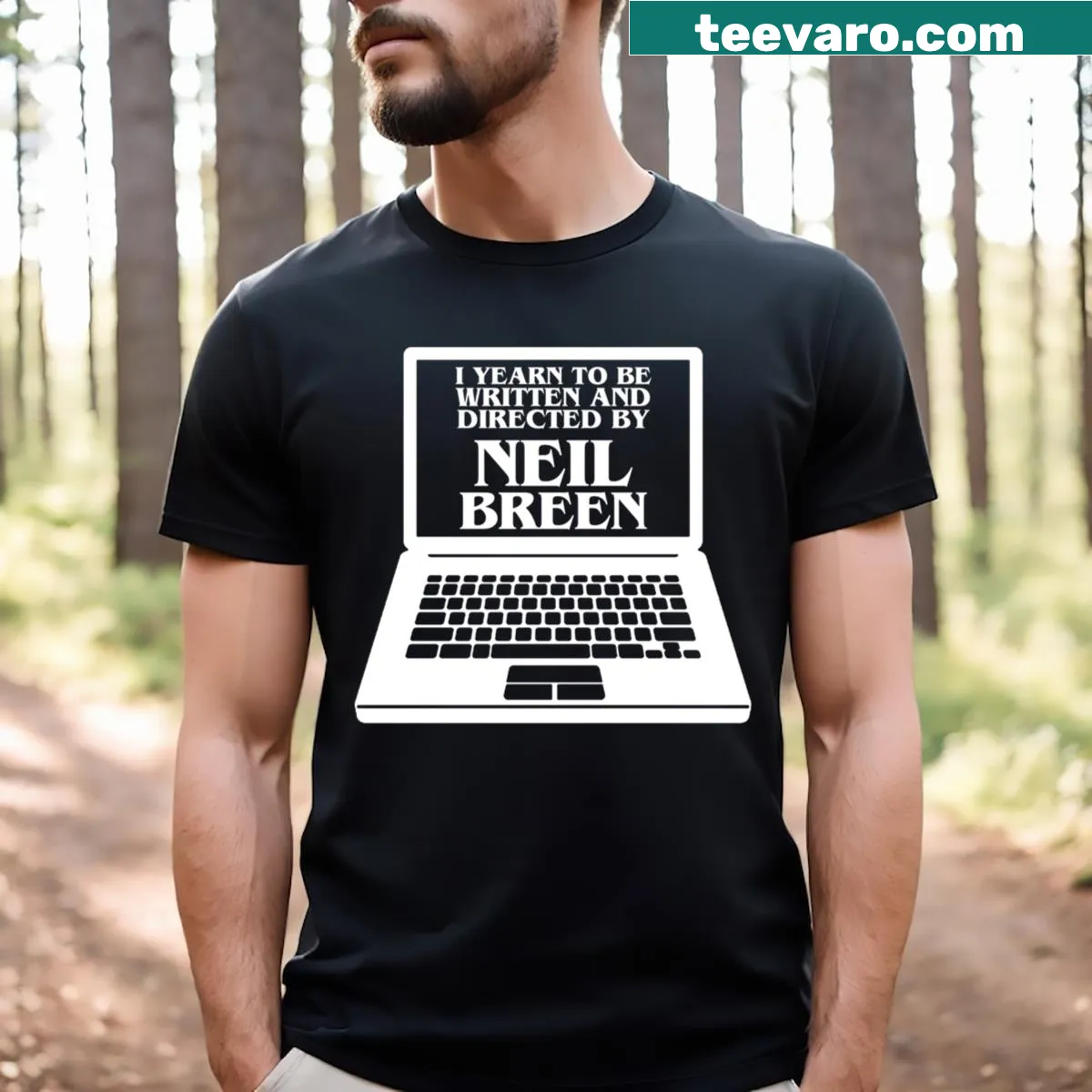 Sci-fi themed I Yearn To Be A Breen graphic T-shirt — on a men's t-shirt