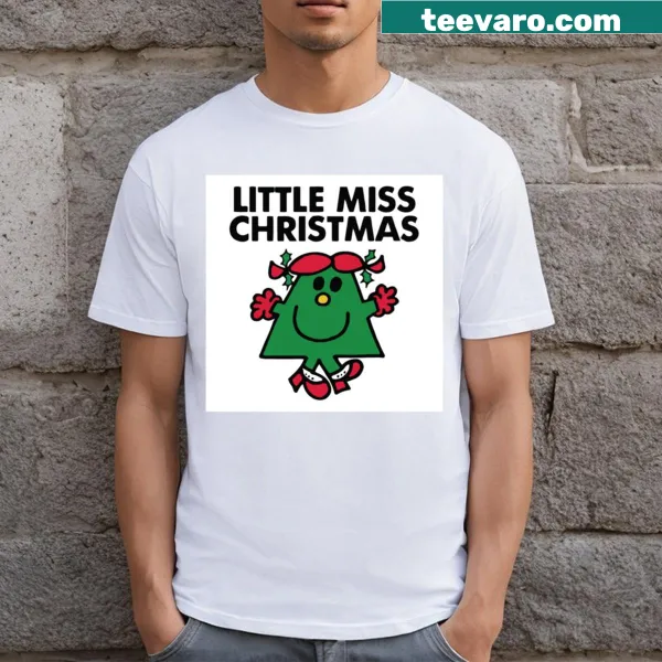 Little Miss Christmas cartoon t-shirt for kids