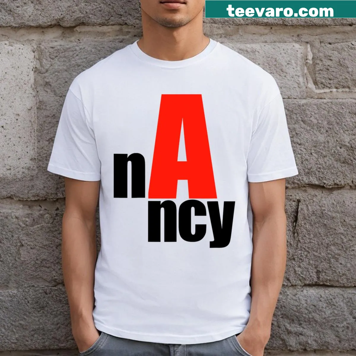 T-shirt featuring 'A' from the Scarlet Letter in bold design — on a men's t-shirt