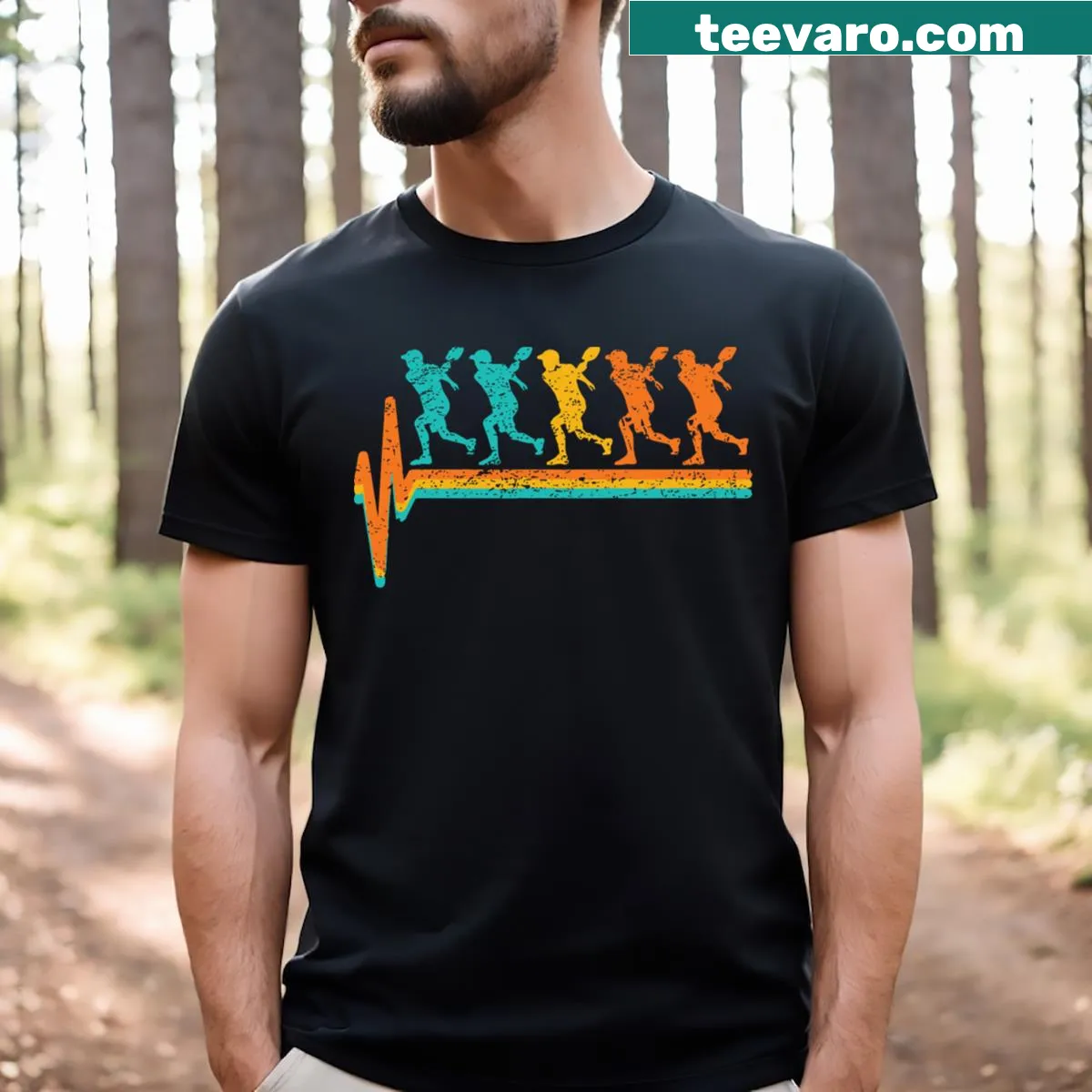 Playful pickleball design t-shirt for lovers of the sport — on a men's t-shirt