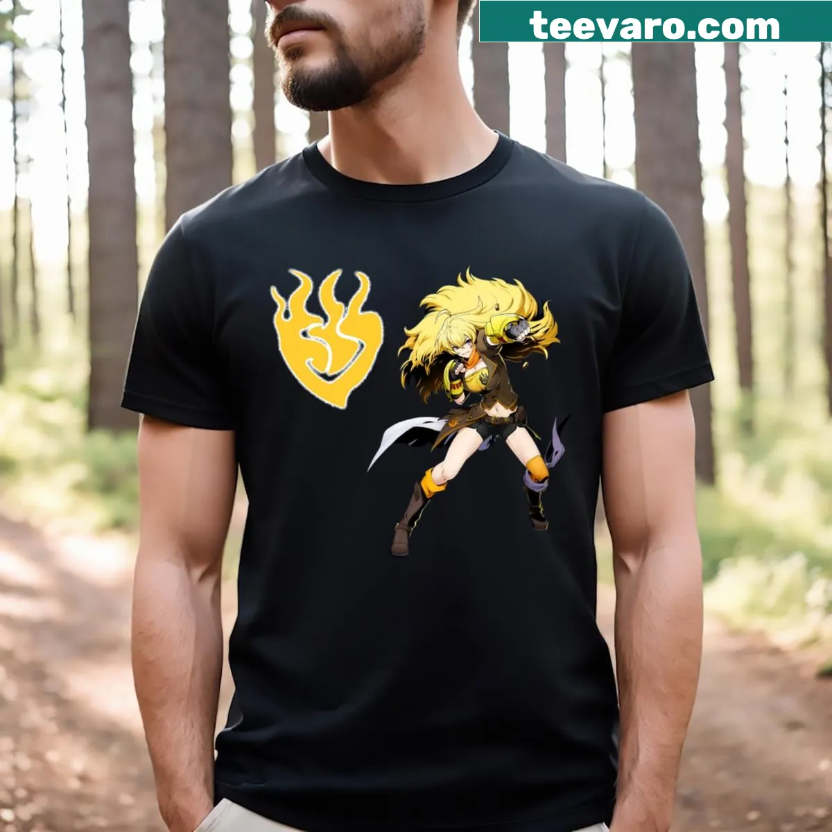 Illustration of Yang Xiaolong from Rwby on a T-shirt — on a men's t-shirt