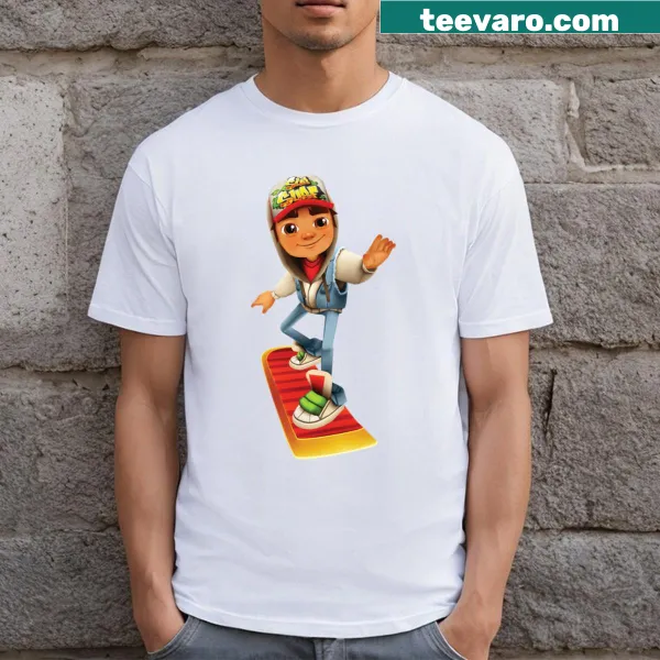 Subway Surfer-themed t-shirt with fun graphics