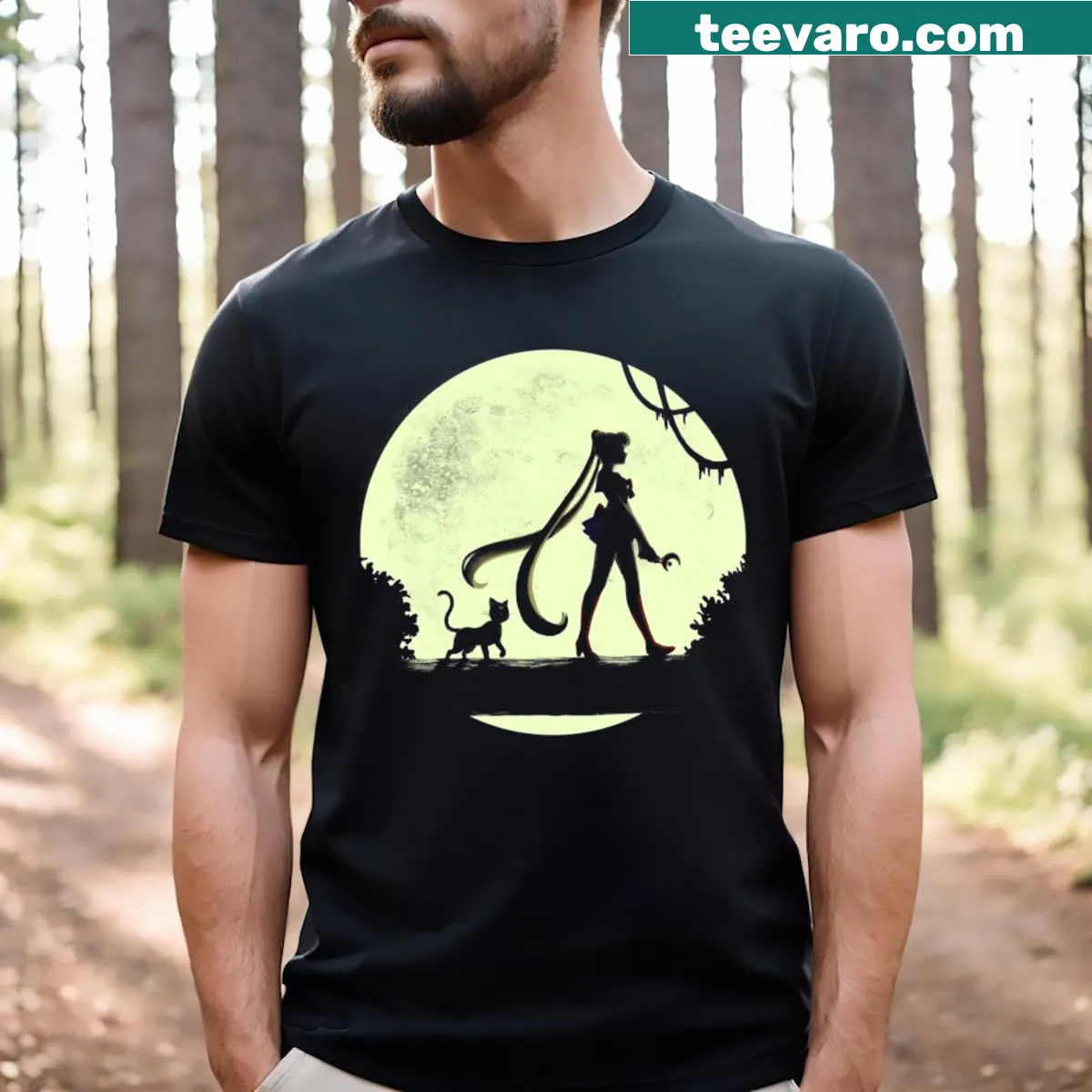 Illustration of a Sailor Queen on a t-shirt — on a men's t-shirt