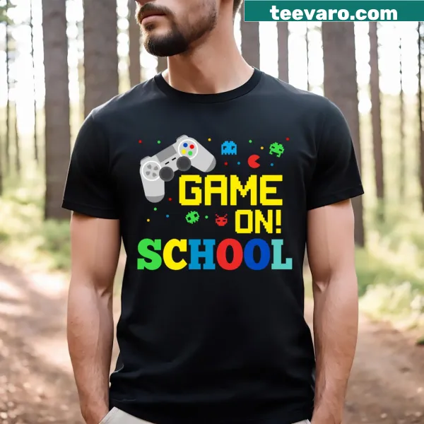 Funny 'Back To School Game' design on a vintage t-shirt