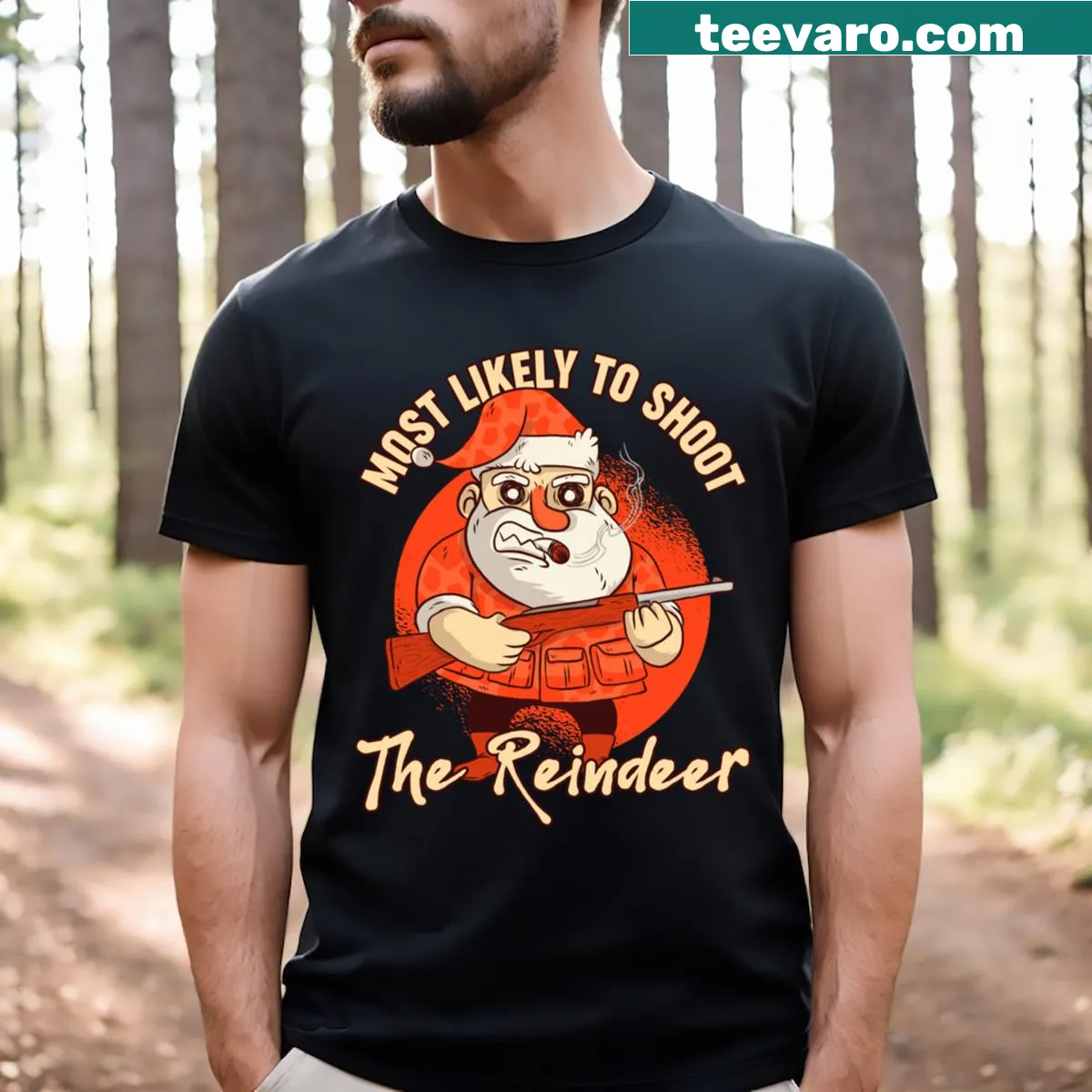 Funny dabbing design on a Christmas essential t-shirt — on a men's t-shirt