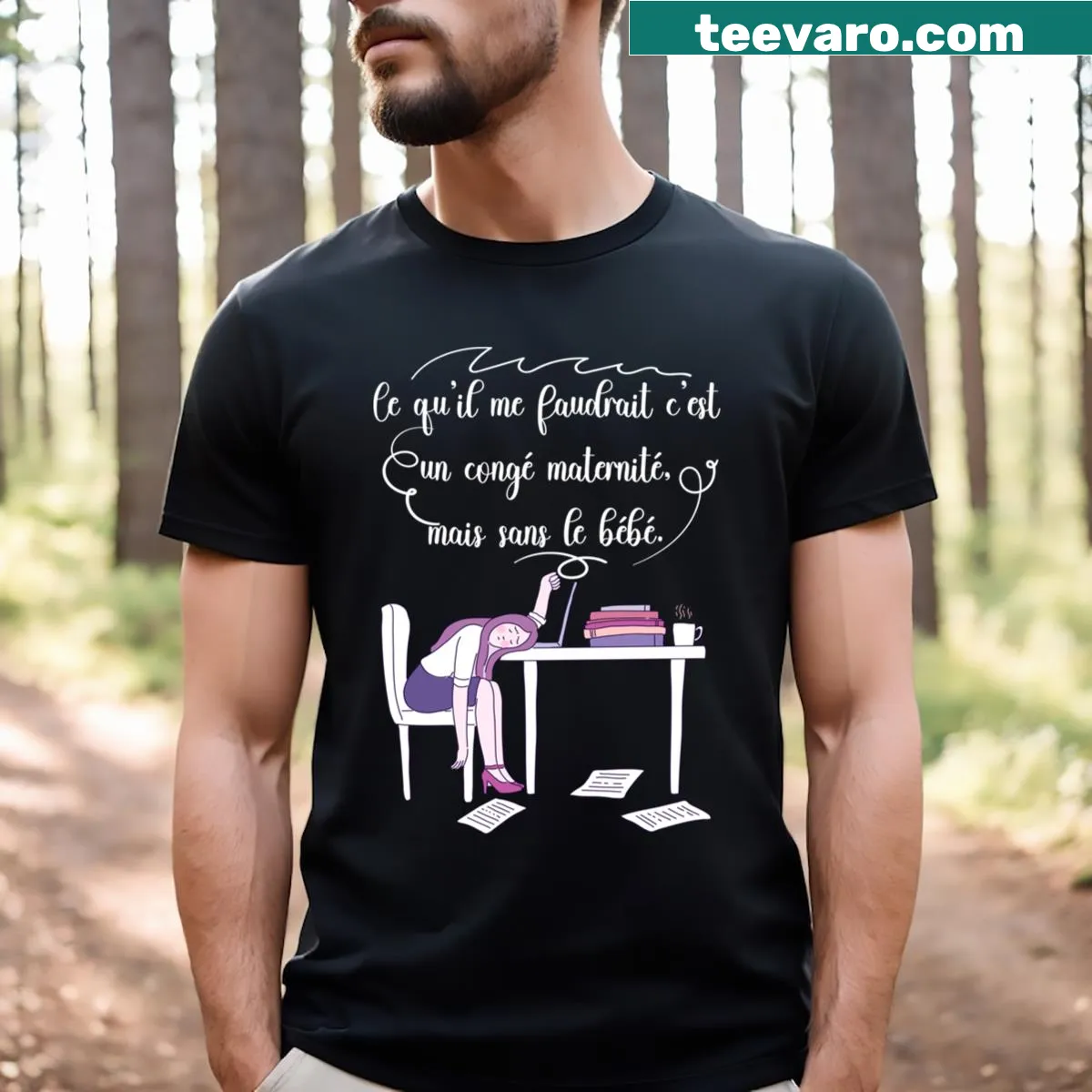 Sarcastic humor text t-shirt for women about a colleague's departure — on a men's t-shirt