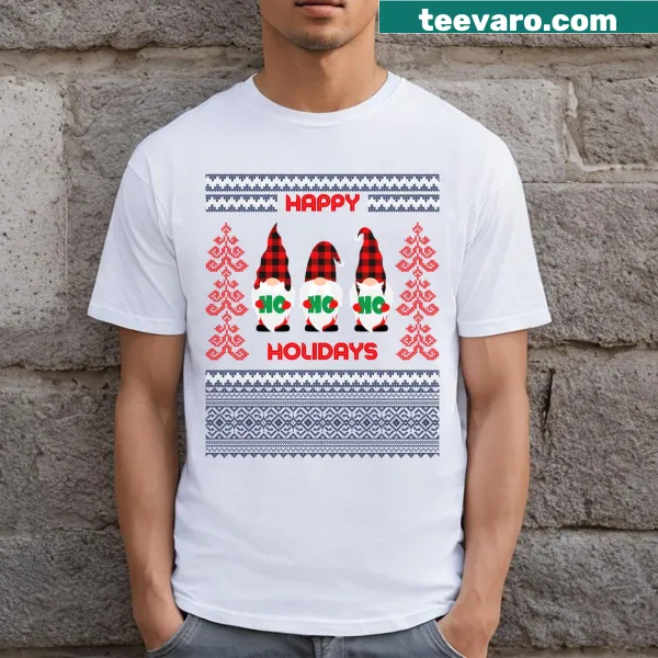 Humorous T-shirt with an ugly Christmas design