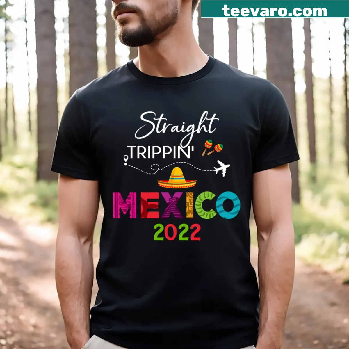 Typography t-shirt celebrating a girls' trip to Mexico. — on a men's t-shirt