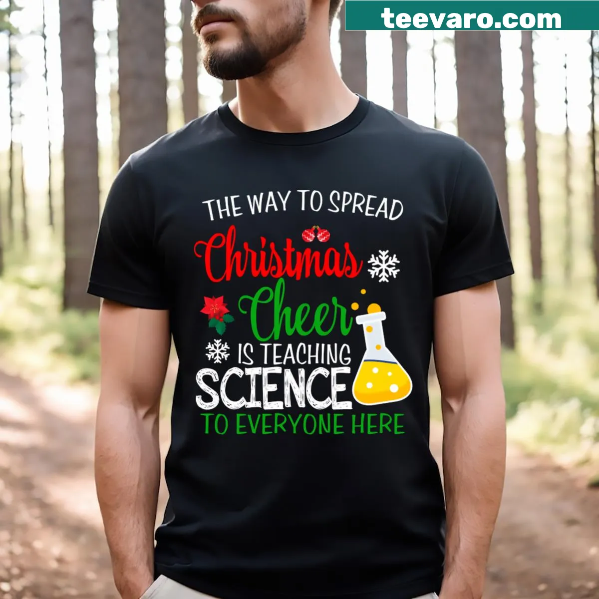 Funny graphic T-shirt for science teachers — on a men's t-shirt