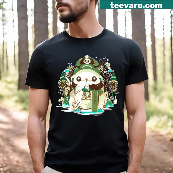 Whimsical Christmas t-shirt featuring a squid illustration in festive attire.