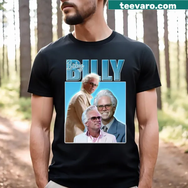 Aesthetic blue pastel T-shirt featuring Baby Billy design