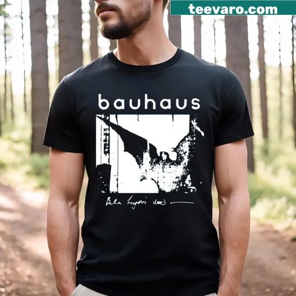 T-shirt featuring Bauhaus and Bela Lugosi inspired design