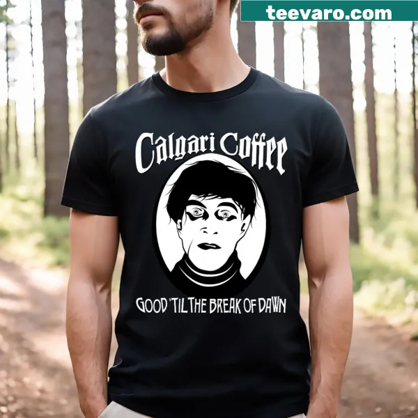 Charming coffee-themed t-shirt featuring dark coffee graphic