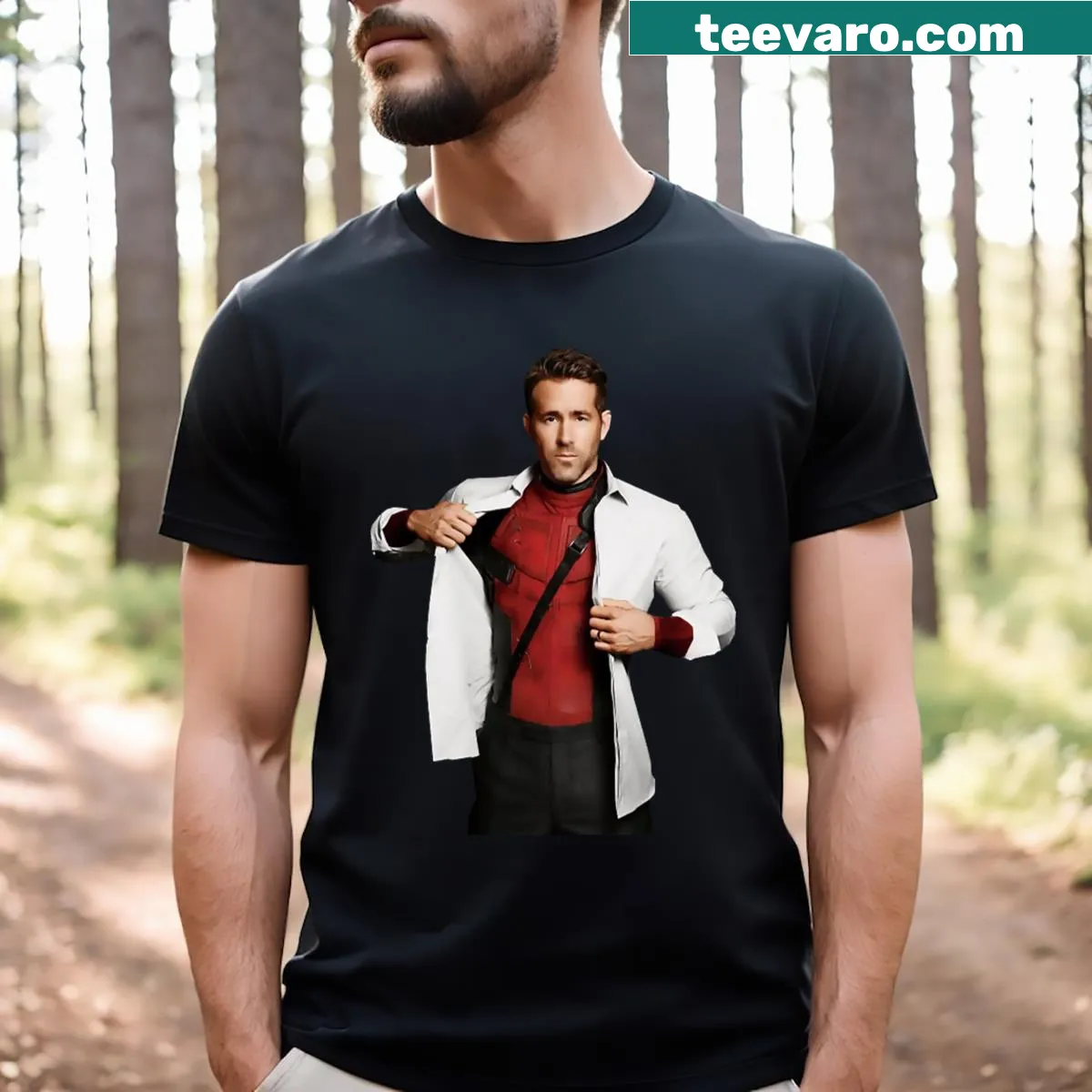 Classic tee featuring Ryan Reynolds graphic — on a men's t-shirt